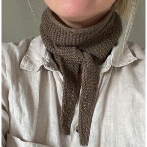 Handmade Sophie Scarf Brown 100% Cashmere Luxury Knit